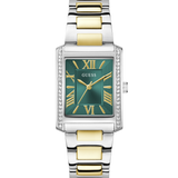 Bonnie 2-Tone Crystal Square Analog Watch
