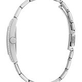 Bonnie Silver-Tone Crystal Square Analog Watch