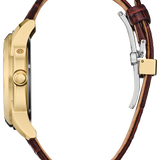 Calendrier Gold-Tone Leather Strap BU0082-06P