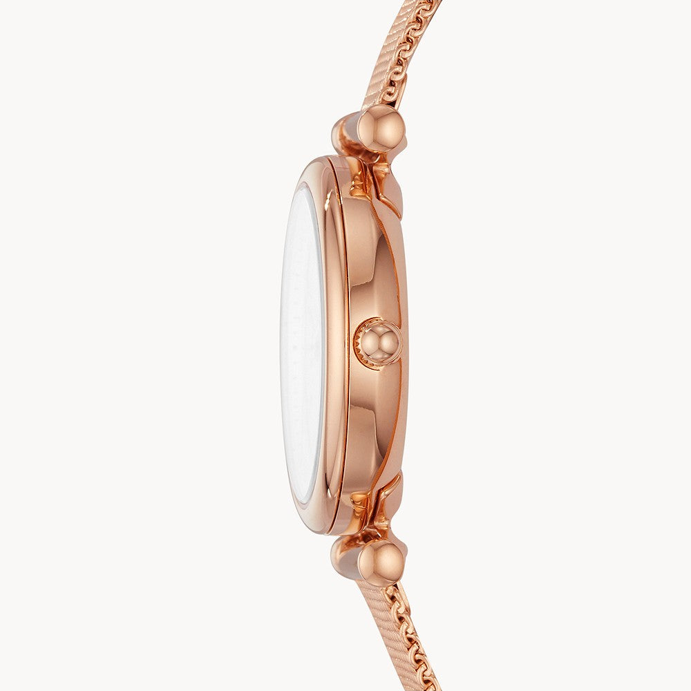 Carlie Mini Three-Hand Rose Gold-Tone Stainless Steel Watch ES4433