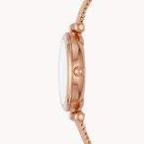 Carlie Mini Three-Hand Rose Gold-Tone Stainless Steel Watch ES4433