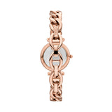 Carlie Three-Hand Rose Gold-Tone Stainless Steel Watch and Bracelet Set ES5378