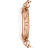 Carlie Three-Hand Rose Gold-Tone Stainless Steel Watch