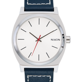 Chrome / Silver Sunray Time Teller Leather