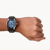 Coachman Chronograph Black Leather Watch