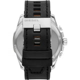 Diesel Mega Chief Chronograph Black Leather Watch and Necklace Set