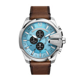 Diesel Mega Chief Chronograph Brown Leather Watch DZ4657
