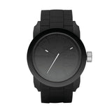 Double Down Three Hand Black Silicone Watch