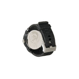 Double Down Three Hand Black Silicone Watch