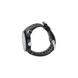 Double Down Three Hand Black Silicone Watch