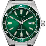 Citizen Vintage Brycen Sport Eco-Drive Green Dial Watch AW1598-70X