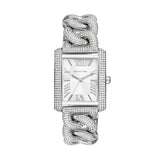 Emery Three-Hand Stainless Steel Pave Watch