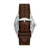 Everett Three-Hand Date Brown Leather Watch FS6071