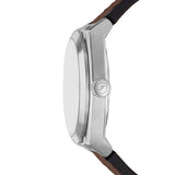 Everett Three-Hand Date Brown Leather Watch FS6071