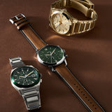 Everett Three-Hand Date Gold-Tone Stainless Steel Watch FS5965