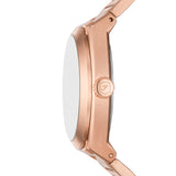 Everett Three-Hand Date Rose Gold-Tone Stainless Steel Watch