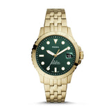 FB-01 Watch Gold Tone Green Dial