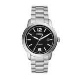 Fossil Heritage Automatic Stainless Steel Black Dial Watch