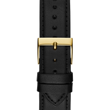 GUESS Mens Black Gold Analog Watch