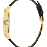 GUESS Mens Black Gold Analog Watch