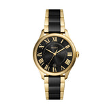 Gilmore Three-Hand Date Black & Gold-Tone Stainless Steel Watch