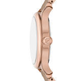 Gilmore Three-Hand Date Rose Gold-Tone and Brown Ceramic Watch ce1133