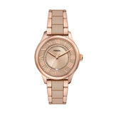 Gilmore Three-Hand Date Rose Gold-Tone and Brown Ceramic Watch ce1133
