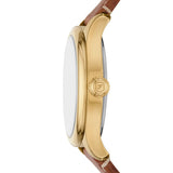 Gilmore Three-Hand Date Medium Brown Leather Watch ES5397