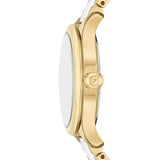 Gilmore Three-Hand Date White & Gold-Tone Stainless Steel Watch