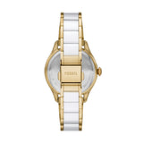 Gilmore Three-Hand Date White & Gold-Tone Stainless Steel Watch
