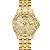 Gold-Tone Rhinestone Analog Watch