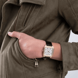 Gold-Tone Square Multifunction Watch