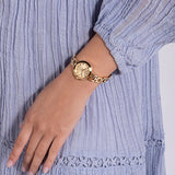 Guess Gold Tone Case Stainless Steel Watch