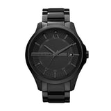 Hampton Black Three-Hand Watch