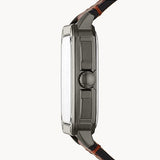 Inscription Three-Hand Date Amber Eco Leather Watch