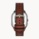 Inscription Three-Hand Date Amber Eco Leather Watch