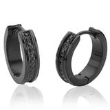 Italgem Black CZ Stone Huggies