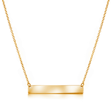Italgem Gold Bar Plate Necklace