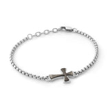 Italgem Hammered Cross Bracelet