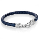 Italgem Navy-Blue Leather Bracelet