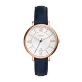 Jacqueline Navy Leather Watch ES3843