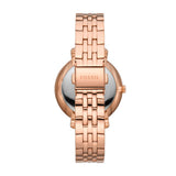 Jacqueline Sun Moon Multifunction Rose Gold-Tone Stainless Steel Watch