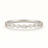 0.54ct T.W. Lab Grown Diamond Round Brilliant and Marquise Cut Cluster Ring  14K White Gold