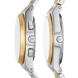 Lennox His and Hers Pave Two-Tone Watch Set