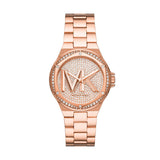 Lennox Pave Logo Rose Gold-Tone Watch