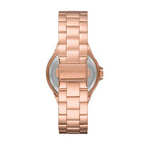 Lennox Pave Logo Rose Gold-Tone Watch