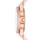 Lennox Pave Logo Rose Gold-Tone Watch