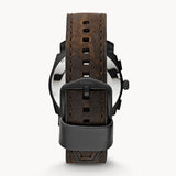 Machine Mid-Size Chronograph Brown Leather Watch