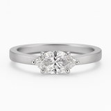 .93ct Lab Grown Marquise Solitaire Engagement Ring 14K White Gold
