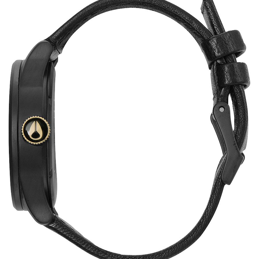 Matte Black / Gold Sentry Leather